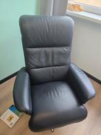 Montel leren relaxfauteuil - Gebruikt, Huis en Inrichting, Fauteuils, Ophalen, Gebruikt, Minder dan 75 cm, Leer