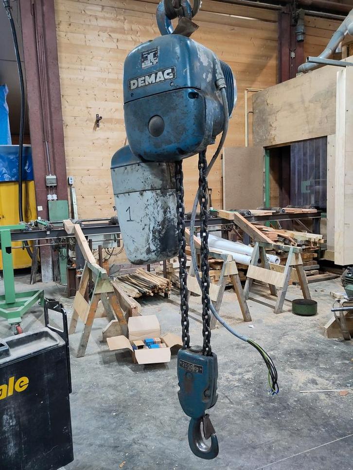 Elektrische kettingtakel met loopkat - 2000kg hefvermogen, Doe-het-zelf en Verbouw, Lieren en Takels, Gebruikt, Elektrisch, Ophalen