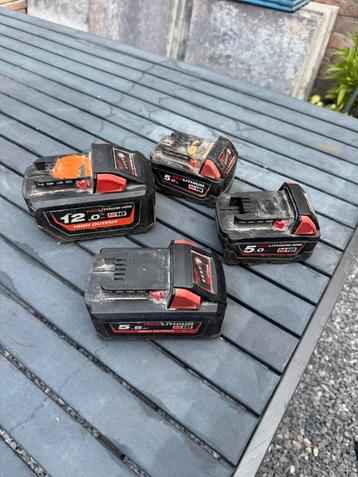 Milwaukee M18 defecte accu’s beschikbaar voor biedingen