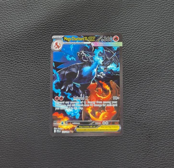 Mega Charizard X ex #125 | Pokemon Phantasmal Flames, Hobby en Vrije tijd, Verzamelkaartspellen | Pokémon, Zo goed als nieuw, Foil
