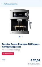 Cecotec power Espresso 20 Express koffiezetapparaat, Espresso apparaat, Gemalen koffie, Ophalen of Verzenden, Zo goed als nieuw