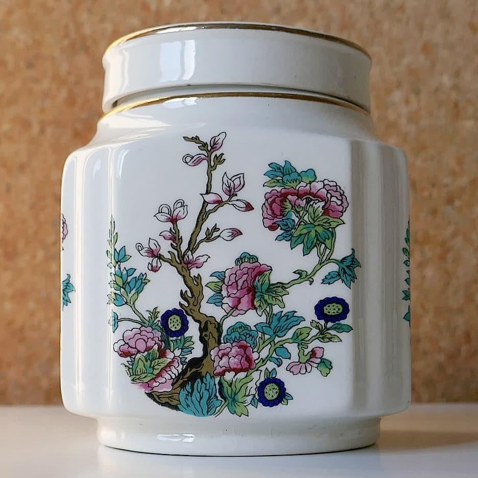 Douwe Egberts Sadler pot met pioenrozen, Ophalen of Verzenden