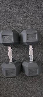 2x 15 kg dumbbels, Ophalen, Zo goed als nieuw, Benen, Dumbbell