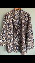Mango 38 / M - Kimono jas jasje blouse blauw beige bloem, Ophalen of Verzenden, Zo goed als nieuw, Maat 38/40 (M), Blauw