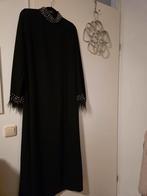 Elegante zwarte galajurk met details, Galajurk, Zwart, Maat 46/48 (XL) of groter, Nieuw