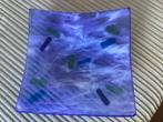 Fusing glas,decoratie,presenteer,design,sier blauwe schaal., Ophalen of Verzenden