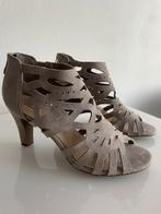 Zomer sandalen/laarsjes met hak (echt leder |  mt 37, Ophalen, Zo goed als nieuw