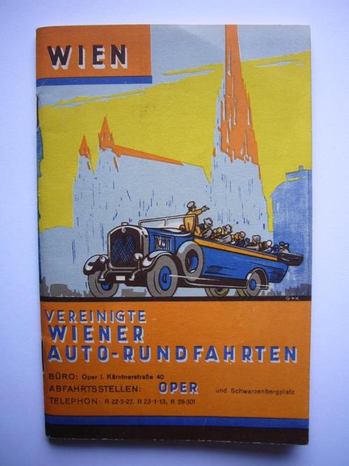 Wien Vereinigte Wiener Auto-Rundfahrten (jaren ’20), Antiek en Kunst, Antiek | Boeken en Bijbels, Ophalen of Verzenden