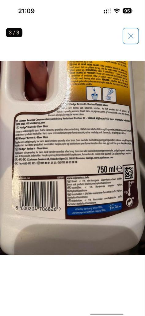 4 flessen Pledge Houten Vloer Glans, Huis en Inrichting, Schoonmaakartikelen, Schoonmaakmiddel, Ophalen of Verzenden