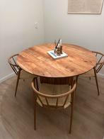 Ronde houten eettafel - 120 cm, Gebruikt, 100 tot 150 cm, Ophalen of Verzenden, Vier personen