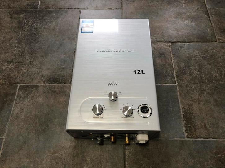 12L Propaan Butaan LPG Geiser Camping zonder waakvlam Gas, Doe-het-zelf en Verbouw, Geisers en Boilers, Nieuw, Geiser, Propaan of Butaan