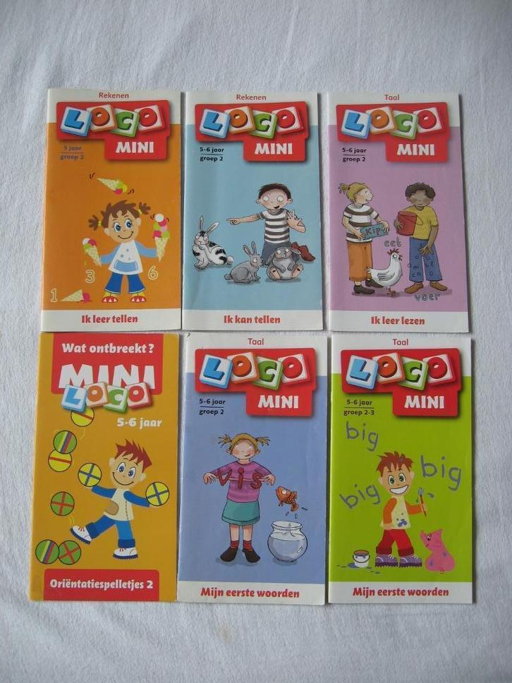 6x Mini Loco boekje 5-6 jaar, groep 2, Kinderen en Baby's, Speelgoed | Educatief en Creatief, Puzzelen, Taal en Lezen, Rekenen