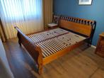 Bedframe/ledikant met lattenbodem, Huis en Inrichting, Ophalen, Gebruikt, Bruin, Tweepersoons