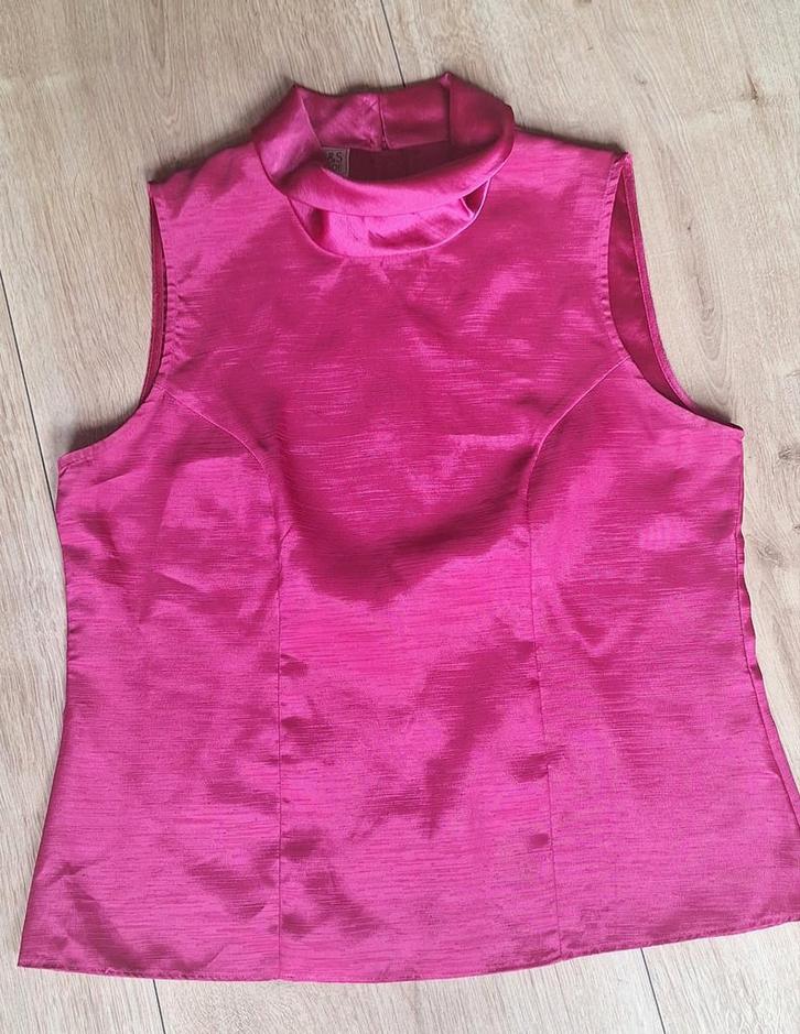 Roze M&S mouwloze top, maat M, Kleding | Dames, Tops, Gedragen, Maat 38/40 (M), Roze, Zonder mouw, Ophalen of Verzenden