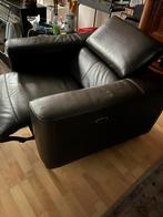 Robuuste leren relax fauteuil met verstelbare hoofdsteun., Ophalen, Zo goed als nieuw, 75 tot 100 cm, 50 tot 75 cm