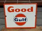 Vintage Gulf Emaille Reclamebord, Ophalen of Verzenden