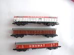 3x schuifdakwagon 4 asser, Overige merken, Gebruikt, Gelijkstroom, Wagon