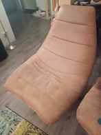 2x lederen Lounge draaistoel Blaze Cognac, Huis en Inrichting, Fauteuils, Ophalen, Gebruikt, Minder dan 75 cm, Leer