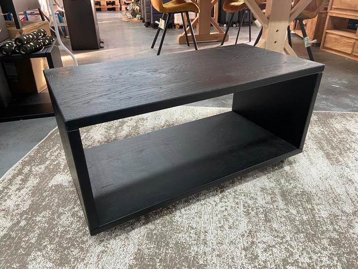 Salontafel 90x45x45 op wielen, Huis en Inrichting, Tafels | Salontafels, Nieuw, Minder dan 50 cm, 50 tot 100 cm, Rond, Eikenhout