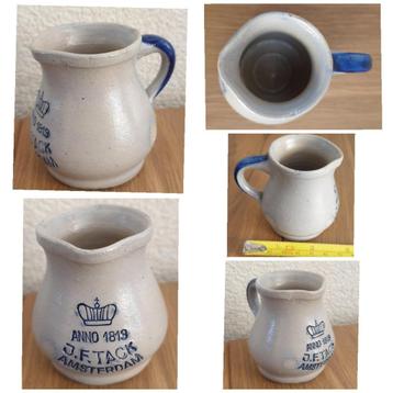 J.F. Tack azijn/olie kan 6,5 x 8cm, Antiek Anno 1813 A'dam! beschikbaar voor biedingen