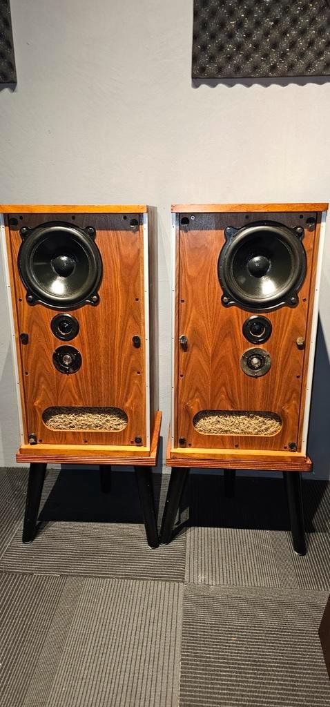 B&W DM2a legendarische vintage speakers uit de jaren 70, Audio, Tv en Foto, Luidsprekers, Gebruikt, Front, Rear of Stereo speakers