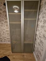 Pax kast met melkglas deuren, Huis en Inrichting, Kasten | Kledingkasten, Ophalen, 200 cm of meer, Met hangruimte, 50 tot 100 cm