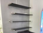 4 Wandplanken met metalen beugels, Ophalen, Zo goed als nieuw