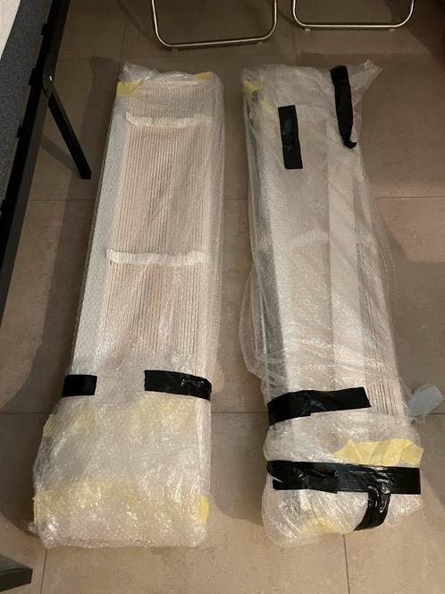 2 nieuwe witte houten jaloezieën, Huis en Inrichting, Stoffering | Gordijnen en Lamellen, Nieuw, 200 cm of meer, 100 tot 150 cm