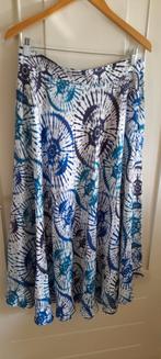 Caroline Biss supermooie rok met batikprint blauwtinten L, Kleding | Dames, Rokken, Nieuw, Blauw, Maat 38/40 (M), Onder de knie
