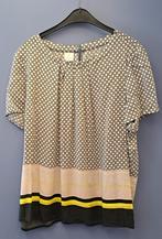 Madeleine top soepelvallend grafisch zw-wit geel mt 44 49115, ., Zwart, Ophalen of Verzenden, Zo goed als nieuw