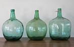 Groene vintage Glazen gistflessen verschillende grootte, Antiek en Kunst, Curiosa en Brocante, Ophalen of Verzenden