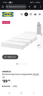 Te koop: Innerlig Ikea kindermatras, Ophalen, Eenpersoons, Nieuw, 80 cm