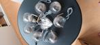 Leuke kerstballen met veren in glas en een hartje met glas, Ophalen of Verzenden, Zo goed als nieuw