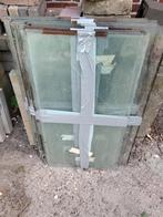 Gratis! 18 stuks glazen ramen - voor evt een kas, Ophalen, Glas, Aluminium