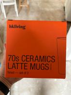 Nieuwe Latte Mokken Set van 2, Huis en Inrichting, Keuken | Servies, Keramiek, Nieuw, Ophalen of Verzenden, Overige stijlen