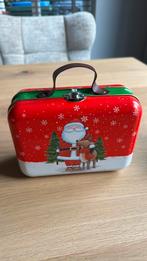 Koffertje kerst van blik met leuke opdruk NIEUW, Ophalen of Verzenden, Nieuw