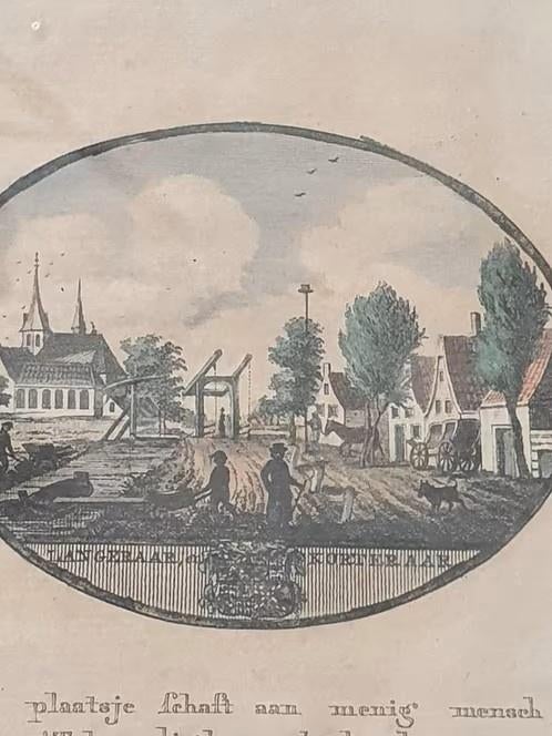 Langeraar en Korteraar grafiek ingekleurd 1793, Antiek en Kunst, Ophalen