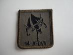5x5 borstembleem 14 afdva, Ophalen of Verzenden, Landmacht, Nederland, Embleem of Badge