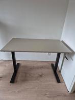 IKEA zit/sta bureau - beige antraciet 120x70, Huis en Inrichting, Bureaus, Ophalen, In hoogte verstelbaar, Zo goed als nieuw, Stabureau