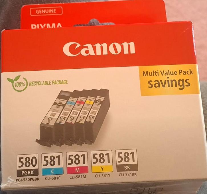 Canon 580/581 Inkt Cartridge Multi Pack - Nieuw, Computers en Software, Printerbenodigdheden, Nieuw, Cartridge, Ophalen of Verzenden