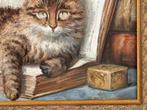Prachtig katten kunstwerk, Antiek en Kunst, Kunst | Schilderijen | Klassiek, Ophalen of Verzenden