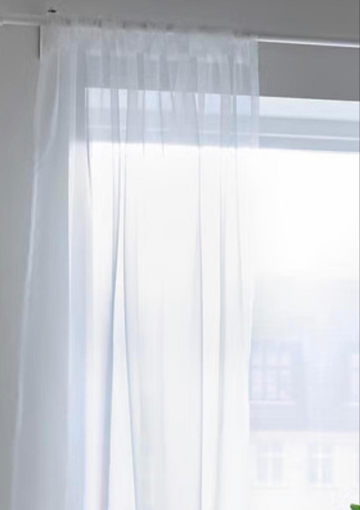 4 Lichtdoorlatende Gordijnen - 145x235 cm, Huis en Inrichting, Stoffering | Gordijnen en Lamellen, Zo goed als nieuw, 200 cm of meer