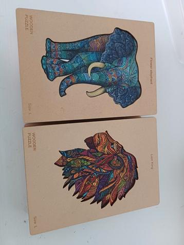 2 houten puzzels beschikbaar voor biedingen