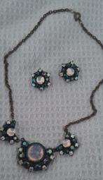 brocante ketting en oorbellen, Sieraden, Tassen en Uiterlijk, Antieke sieraden, Ophalen of Verzenden, Overige materialen, Ketting