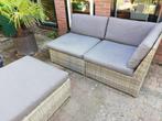 Kleine wicker loungeset, Ophalen, Gebruikt, Wicker, Hocker