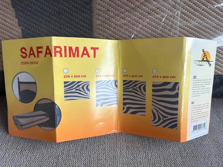 Groot Buitenkleed beige 270x500cm, Caravans en Kamperen, Kampeeraccessoires, Gebruikt, Ophalen of Verzenden