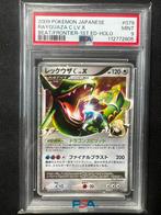 Pokémon PSA 9 Mint Rayquaza C LV.X 079/100  Holo 1ED 2009, Ophalen of Verzenden, Zo goed als nieuw, Losse kaart