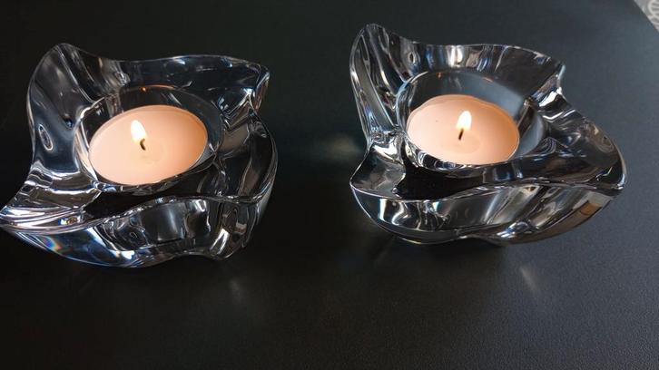 Villeroy en Boch set kristallen waxinelichthouders, nieuw, Antiek en Kunst, Antiek | Glas en Kristal, Ophalen of Verzenden