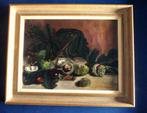Herfststilleven met kastanjes 1943 - gesigneerd L.A. Moll, Antiek en Kunst, Kunst | Schilderijen | Klassiek, Ophalen of Verzenden