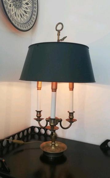 Bouillotte lamp groene bureaulamp tafellamp antieke lamp  beschikbaar voor biedingen